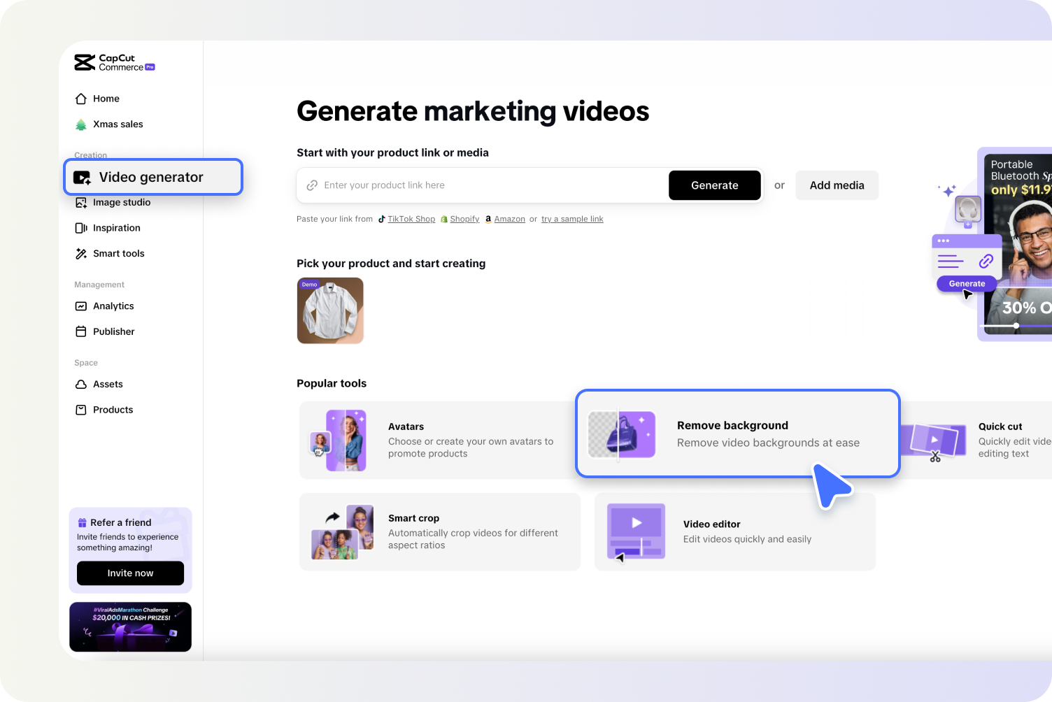 Откройте видеоредактор и загрузите видео